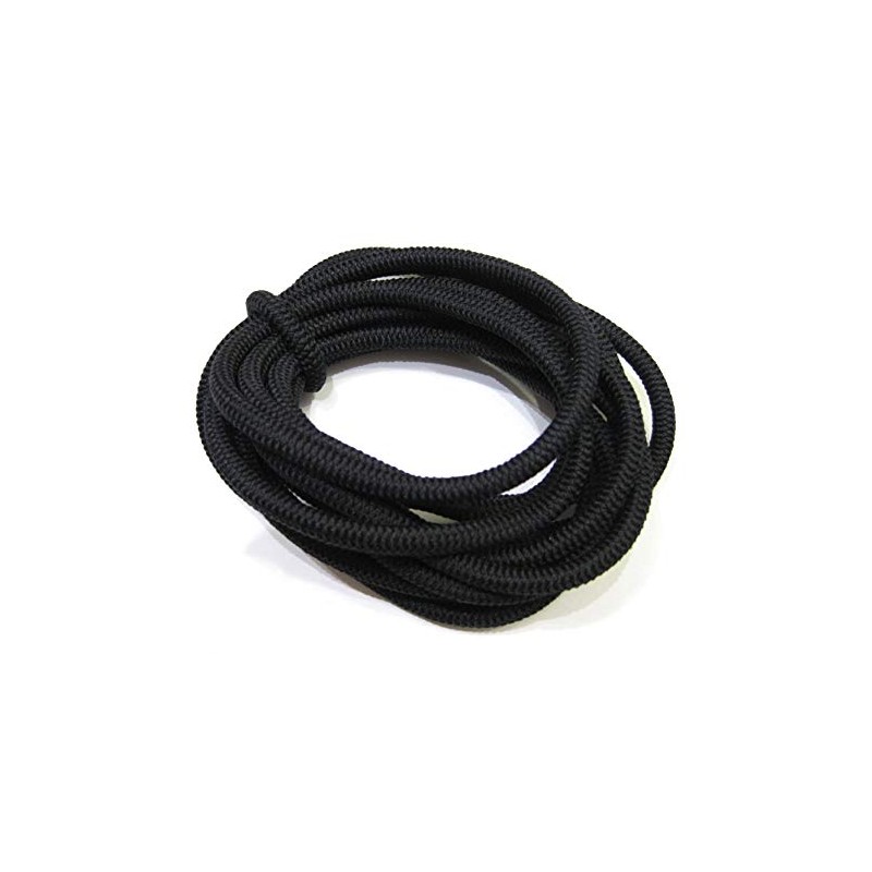 7mm (Approximately 1/4 inch) Elastic Bungee Polyester Cord (10ft, Black)