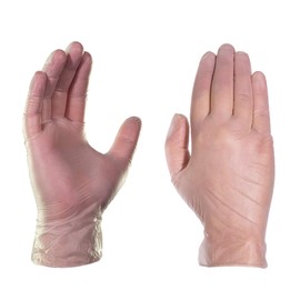 X3 Clear Vinyl Disposable Industrial Gloves 3 Mil, Latex & Powder-Free, Food-Safe, Non-Sterile, Smooth, X-Large, Case of 1000