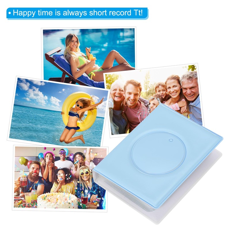 PATIKIL 32 Pockets 3" Mini Photo Card Binder Album for