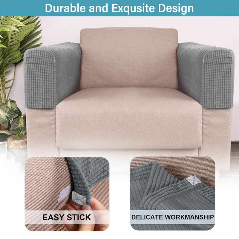HUSOUE 2 PCS Armchair Covers for Arms, Sofa Arm Covers