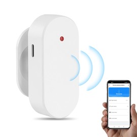 WiFi-Präsenz-Sensor: 24 G mmWave Radar eingebauter Lichtsensor, Zonenpositionierung, Empfindlichkeit einstellbar, Tuya App-Fernbedienung, kompatibel mit Alexa, intelligenter Bewegungsmelder für