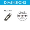 Ball Chain Connector Clasps 300 Pieces Number 3 Connectors Fits
