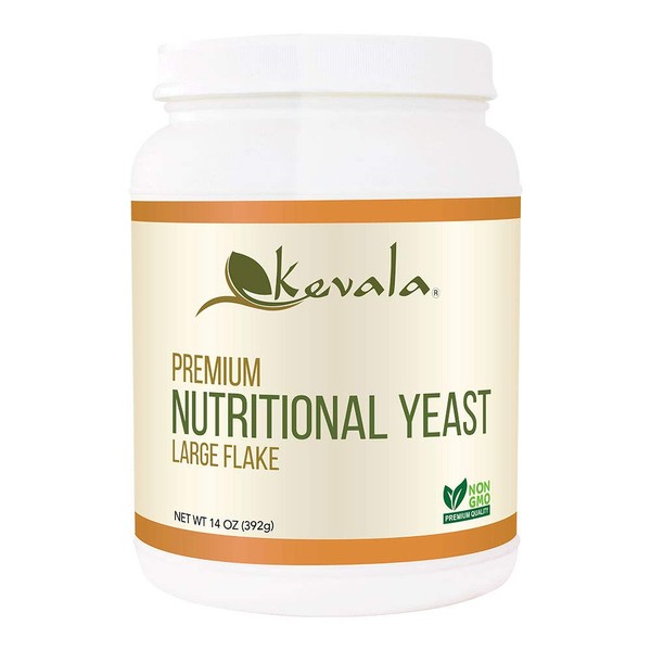 Kevala - Nutritional Yeast Delicious Vegan Seasoning - Low Sodium, Non-GMO, Gluten-Free, and Kosher - 14 Ounce