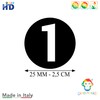 GamesMonkey® - Labels Numbers Stickers Circles - Light Blue -