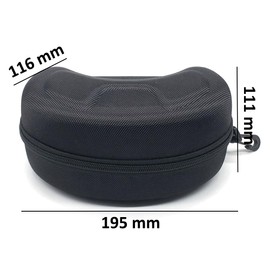 BE-TOOL Ski Goggles Case, Zip Sports Glasses Box, Universal Case for Snow Goggles and Sunglasses of All Sizes, black