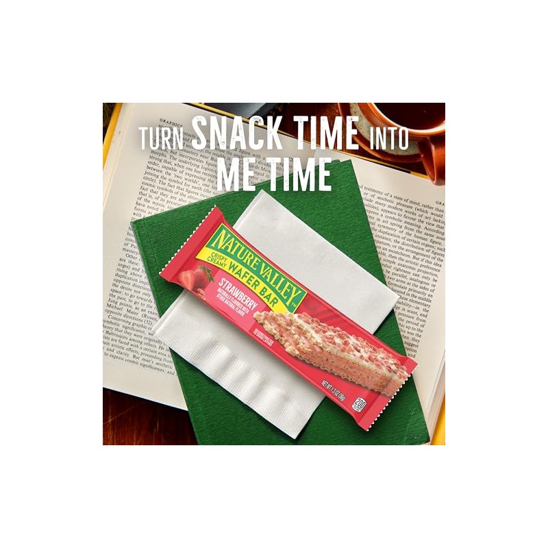 Nature Valley Crispy Creamy Wafer Bars, Strawberry, Whole Grain, 5