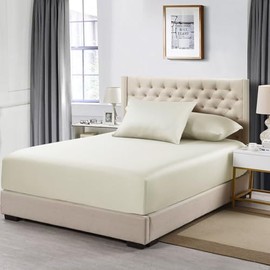 Royal Tradition-Fitted Sheet Only, 100-Percent Cotton 600 Thread Count (Queen Size, Solid Ivory)