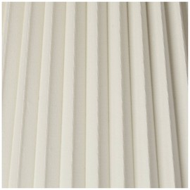 Ivory Pleated Large Lamp Shade 10" Top x 17" Bottom x 14.5" High x 14.75" Slant (Spider) Replacement with Harp and Finial - Brentwood