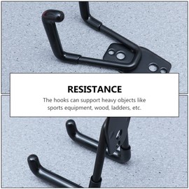 Operitacx 4pcs Bike Hooks for Garage, Heavy Duty Wall Mounted Garage Hooks for Ladders Bicycles Home & Workshop