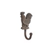 Handcrafted Nautical Decor Rustic Copper Cast Iron Rooster Hook 7"