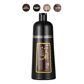 Hair Dye | Shampoo Con Tinte Café Claro Cubre Canas Jengibre