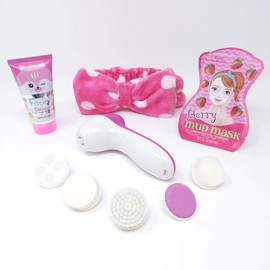 Hot Focus Kids Spa For Girls Toys Day Spa Kit - Kids Playset Deluxe Set With Facial Cleanser Machine Headband Mud Mask