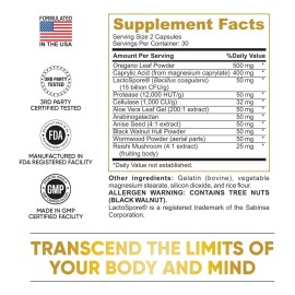 4pc Pure Peak Candida Cleanse Ayuda Al Intestino Y Al Colon