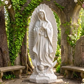 Our Lady of Guadalupe Statue 24 Inch Virgin Mary Resin Decor