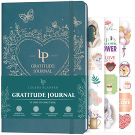 Legend Gratitude Journal – Daily Journal for Positivity & Happiness – Grateful Notebook to Write In – Thankful Affirmation Journal (Dark Teal)