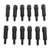 12PCS Mini Valve Cover Hex Bolt Stud Nut Set Black