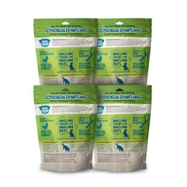 Awesome Pawsome Chicken Dumpling, All Natural Grain Free Crunchy Snacks for Dogs of All Ages, Fun Bite-Sized Shapes Dog Treats, Crafted in New Zealand, 12oz
