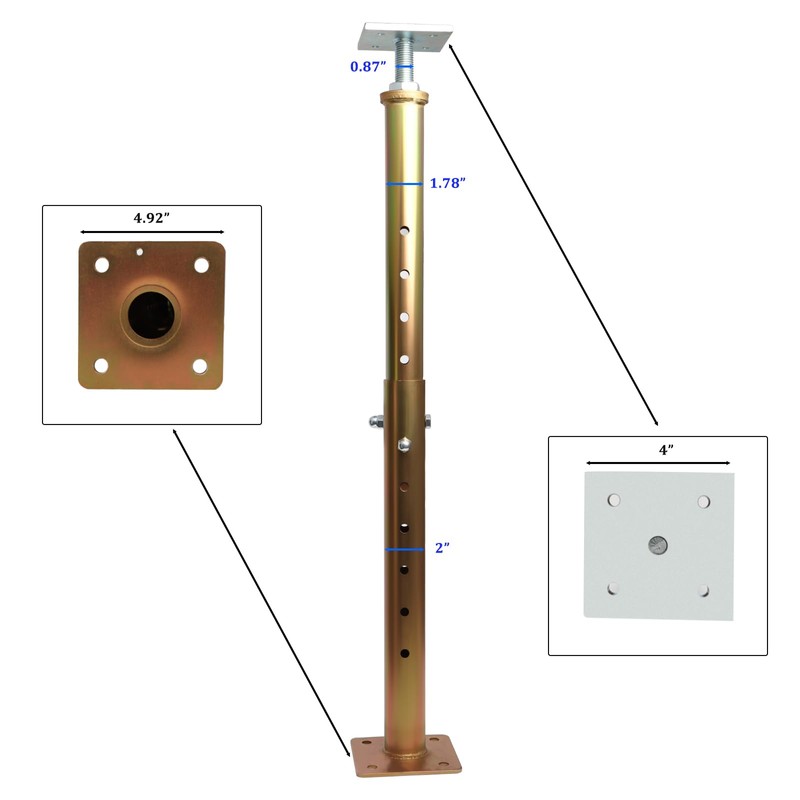 OPERMAXER 4 PCS Basement Floor Jack 19"- 36"(1'7"-3’), Adjustable Floor
