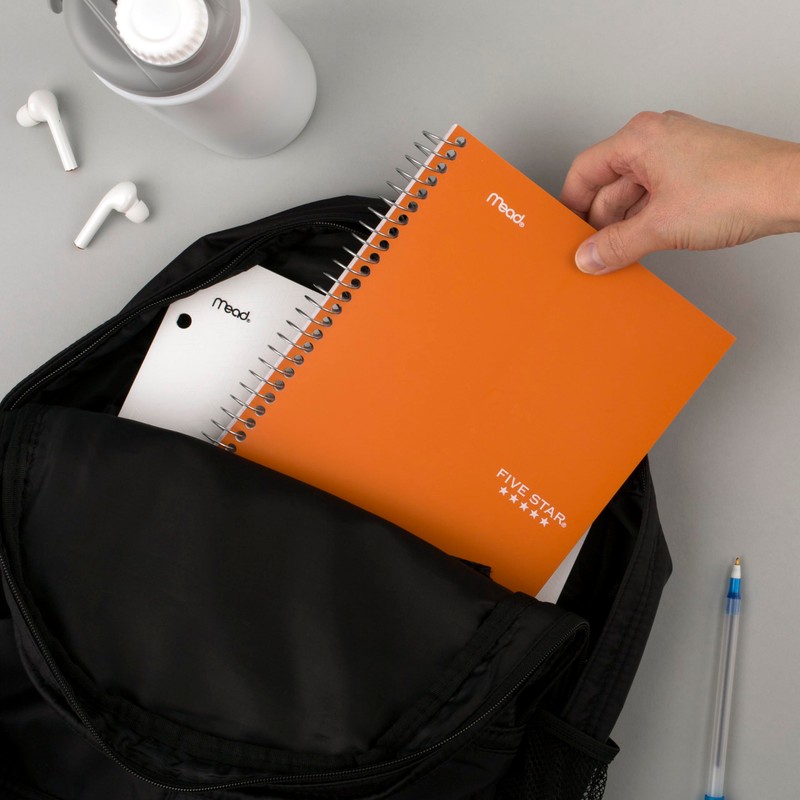 Five Star Spiral Notebook, 2 Subject, College Ruled Paper, 6"
