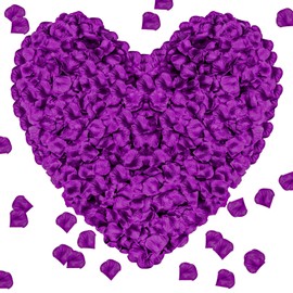 enttgo 1000 Pieces Artificial Silk Rose Petals Flower Decoration Wedding Party (Deep Purple)