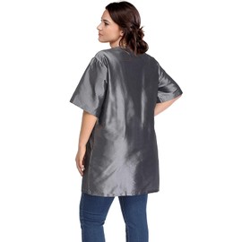 Noverlife Pet Grooming Workwear with Long Full Zipper, M Size, Lightweight Hair Grooming Smock Jacket, Anti-Static Pet Work Clothes, Hair Stylist Splash Proof Apron for SPA Salon Beauty Dog Groomers