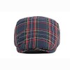 Adantico Men's Women's Peaked Caps Plaid Pattern, dark blue