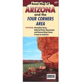 Road Map of Arizona and the Four Corners Area