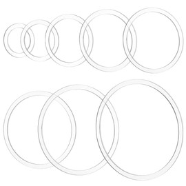 PH PandaHall Router Template for Woodworking, 8 Circle Router Jig Templates 2.8~8 inch Clear Acrylic Inlay Templates Craft Template Router Stencils for Wooden Projects Handmade Crafts Making