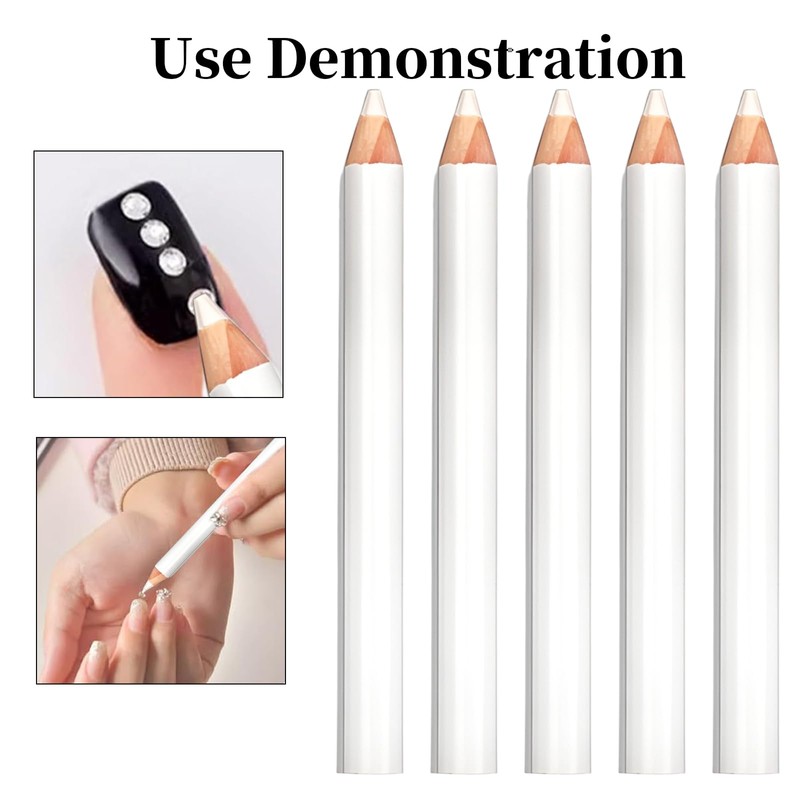 GMHLLES 2PCS Uick Dry Fine Tips Nail Art Pens,White Nail