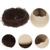 ABOOFAN Dinosaur Egg Shaped Dessert Bowl with Nest Ceramic Small