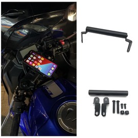 EKSED YZF R25 R3 Accessories, Motorcycle Navigation GPS Bar Mount Bracket Replacement for YZF-R25 YZF-R3 YZFR25 YZFR3 2019-2025, 22mm Expansion Crossbar Mobile Phone Stand Holder Support