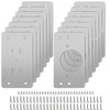 Avtytsda 14 Pcs Hinges Repair Plate, Stainless Steel Hinges Repair