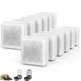 SAMANIJA 12-Pack Filters Replacement, Compatible with Petmate Replendish and Petmate Mason Pet water Fountains activated carbon filter