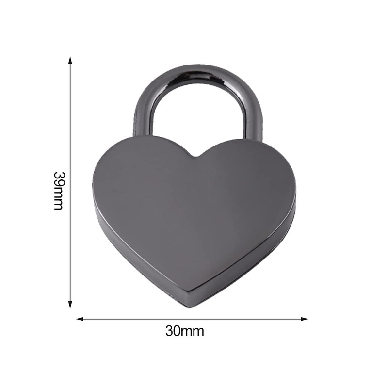 Mini Padlocks with Keys, 39 x 30 mm Small Heart