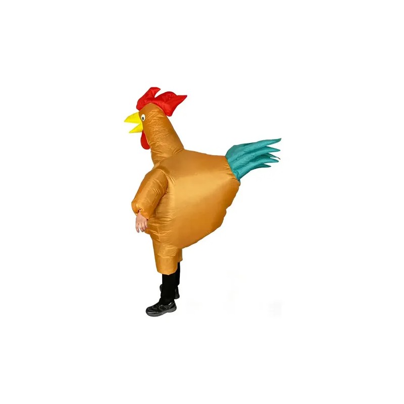 Disfraz Inflable De Gallo Musculoso Para Adulto
