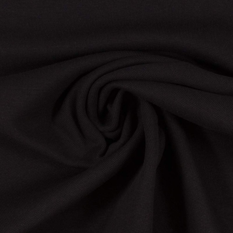 Swafing Heike Tubular Cuff Fabric Coupon (Black, 0.5 m) (299)