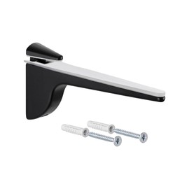 Gedotec Designer Shelf Bracket - Black Matt | 1 Piece - Shelf Bracket Heavy Duty | Pinocchio | Metal Wall Shelf Support | Shelf Support Heavy Duty with Load Capacity up to 50 kg | Shelf Support