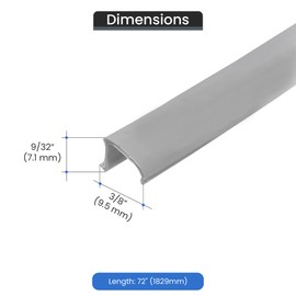 Gray Snap-In Vinyl Glazing Bead 72 in long - 20 Pack