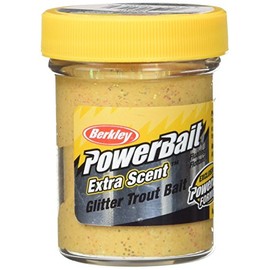 Berkley PowerBait Glitter Trout Bait,Yellow,1.75 Ounce Jar