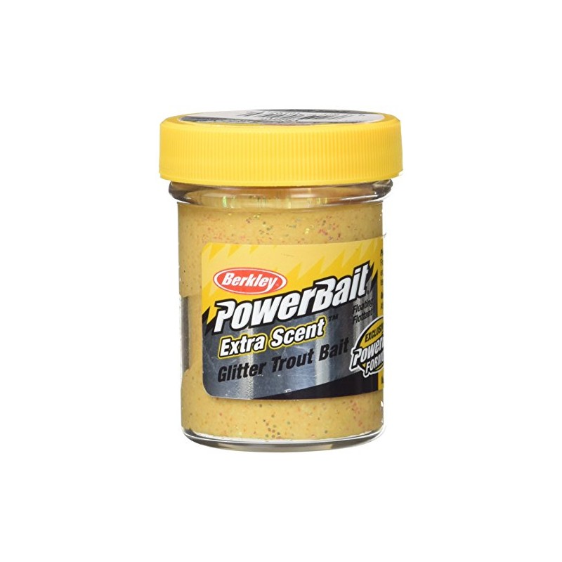Berkley PowerBait Glitter Trout Bait,Yellow,1.75 Ounce Jar