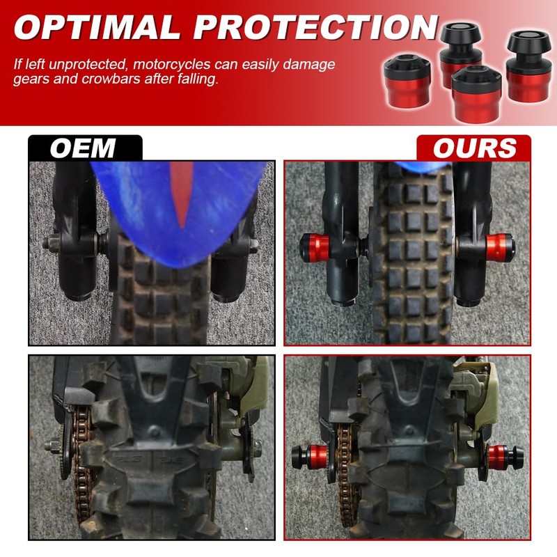 Xitomer Front Rear Axle Sliders Fit for 15-24 CB 125F/