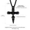 Skull Cross Necklace Black Stainless Steel Gothic Necklace Punk Jewelry