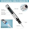 USB Rechargable Cordless Engraving Pen with 37bits,Mini Electric Engraver Pen