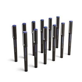 Tru Red Tr57325 Rollerball Pens, Fine Point, Blue, Dozen/Pack