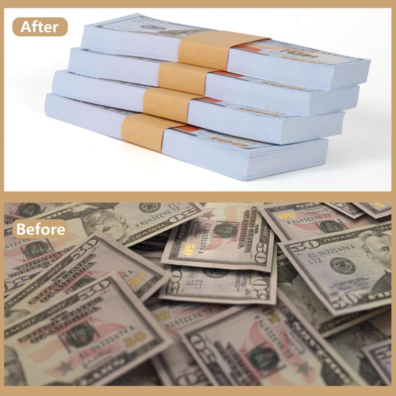 Germiwipe Kraft-200 Pcs Money Bands for Cash, Self-Adhesive Currency Straps