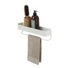 Sealskin Brix Towel Rail with Shelf, Bathroom Shelf with Integrated