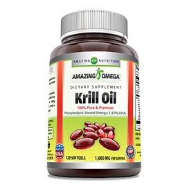 Amazing Nutrition | Amazing Omega, Krill Oil, 1000 Mg, 120 Caps | Aceite de Krill, 120 Cápsulas