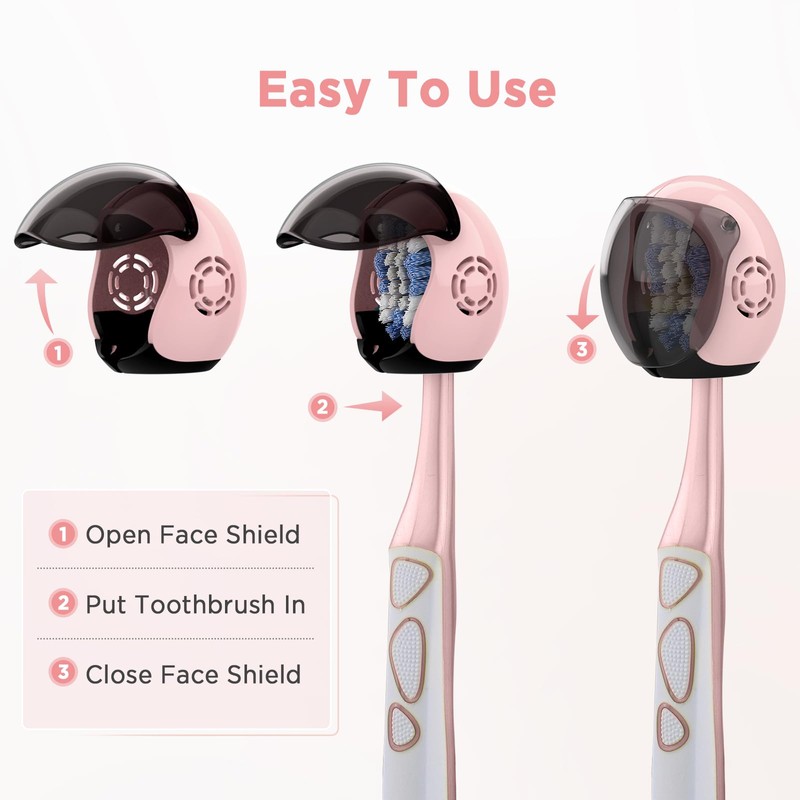 Frekare Helmet Toothbrush Covers Caps, Toothbrush Head Protector for Household
