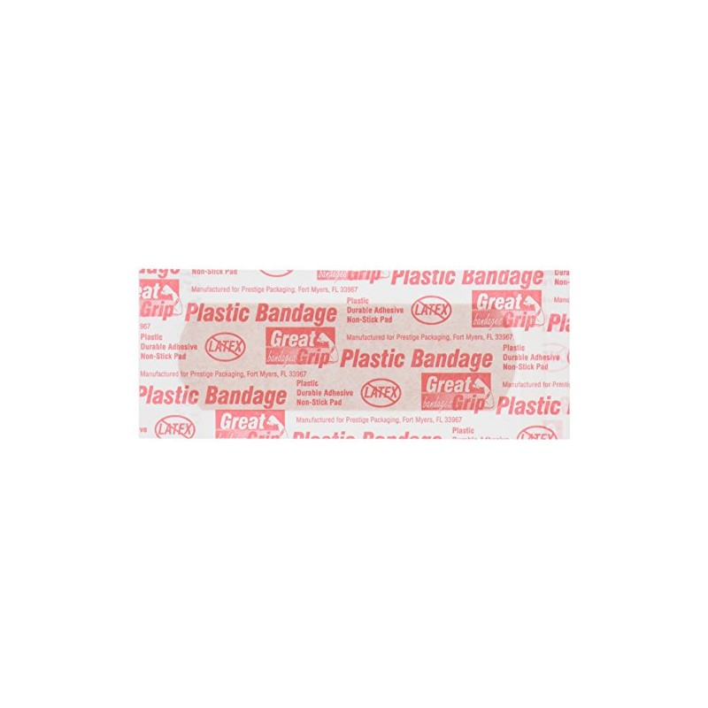 Medi-First 60033 Plastic Strip Bandages, 1" x 3", Box of