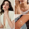 Initial Bracelets for Women Girls Sterling Silver Bufferfly Bracelets